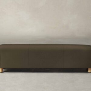 The Perry Bench - Pebbled Leather Truffle