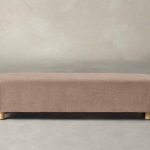 The Perry Bench - Performance Velvet Dusty Rose