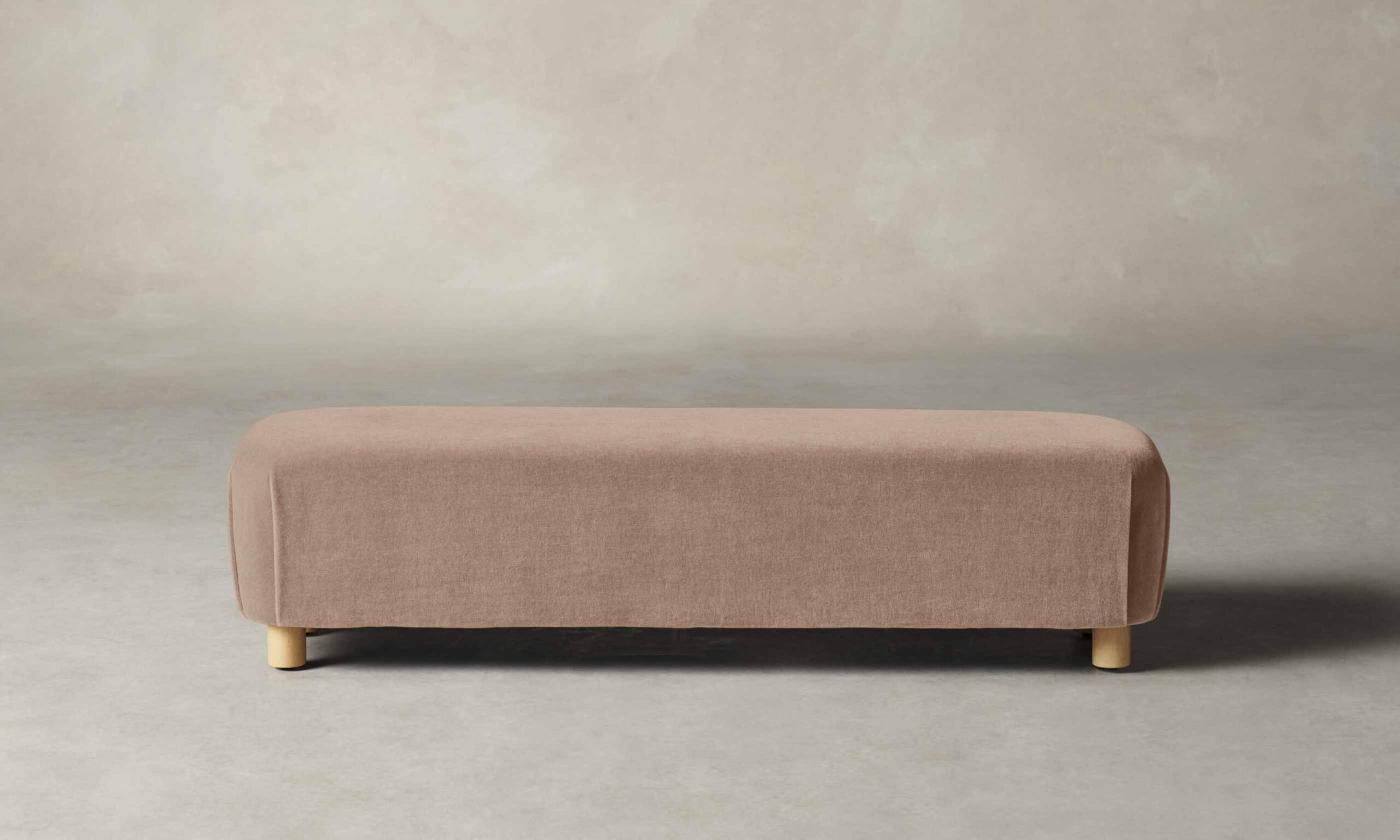 The Perry Bench - Performance Velvet Dusty Rose