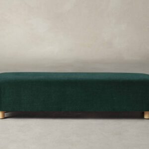 The Perry Bench - Performance Velvet Emerald