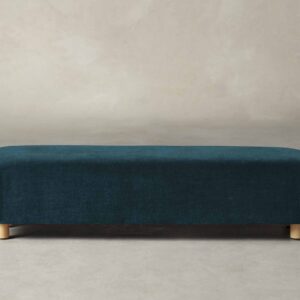 The Perry Bench - Performance Velvet Lagoon
