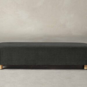 The Perry Bench - Performance Velvet Slate