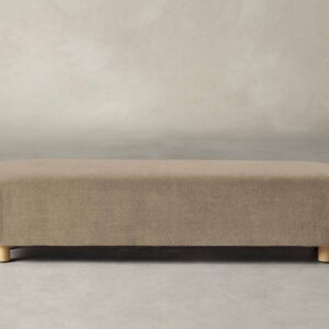 The Perry Bench - Performance Velvet Taupe
