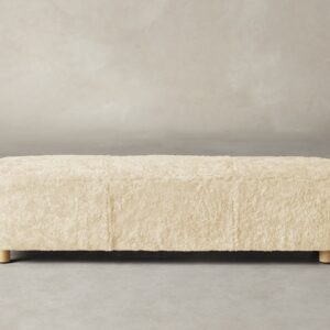 The Perry Bench - Shearling Ivory