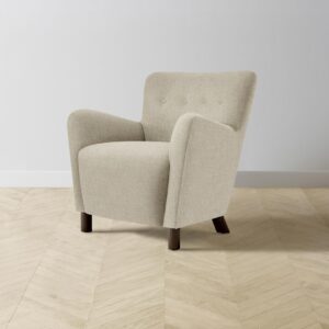 The Perry Chair - Heritage Belgian Linen Alder