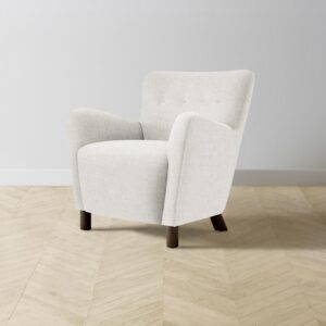 The Perry Chair - Heritage Belgian Linen Egret