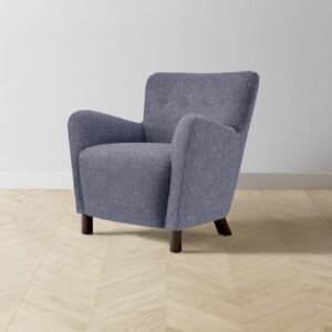 The Perry Chair - Heritage Belgian Linen Lake