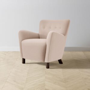 The Perry Chair - Heritage Belgian Linen Petal