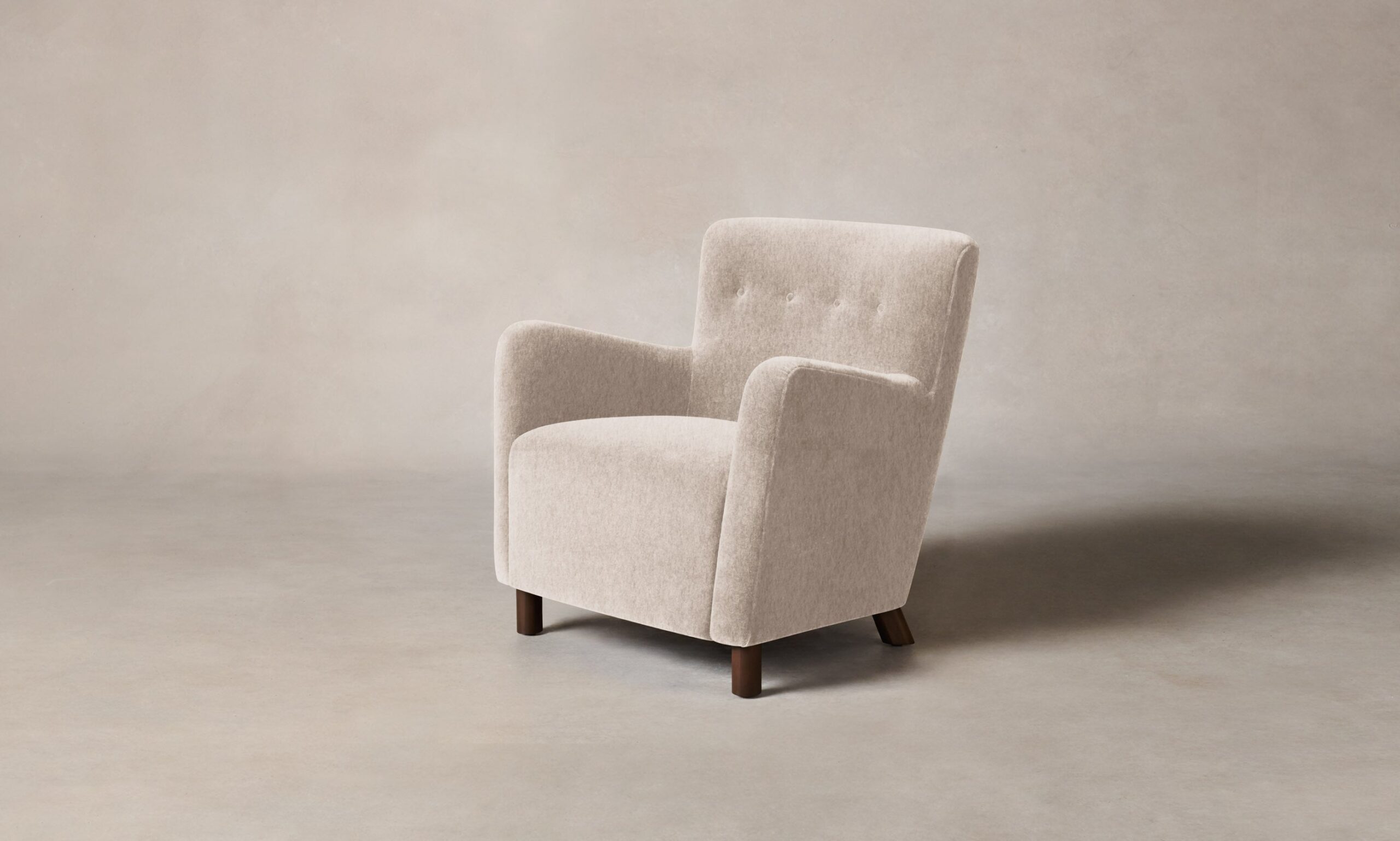 The Perry Chair - Deep Pile Mohair Limestone