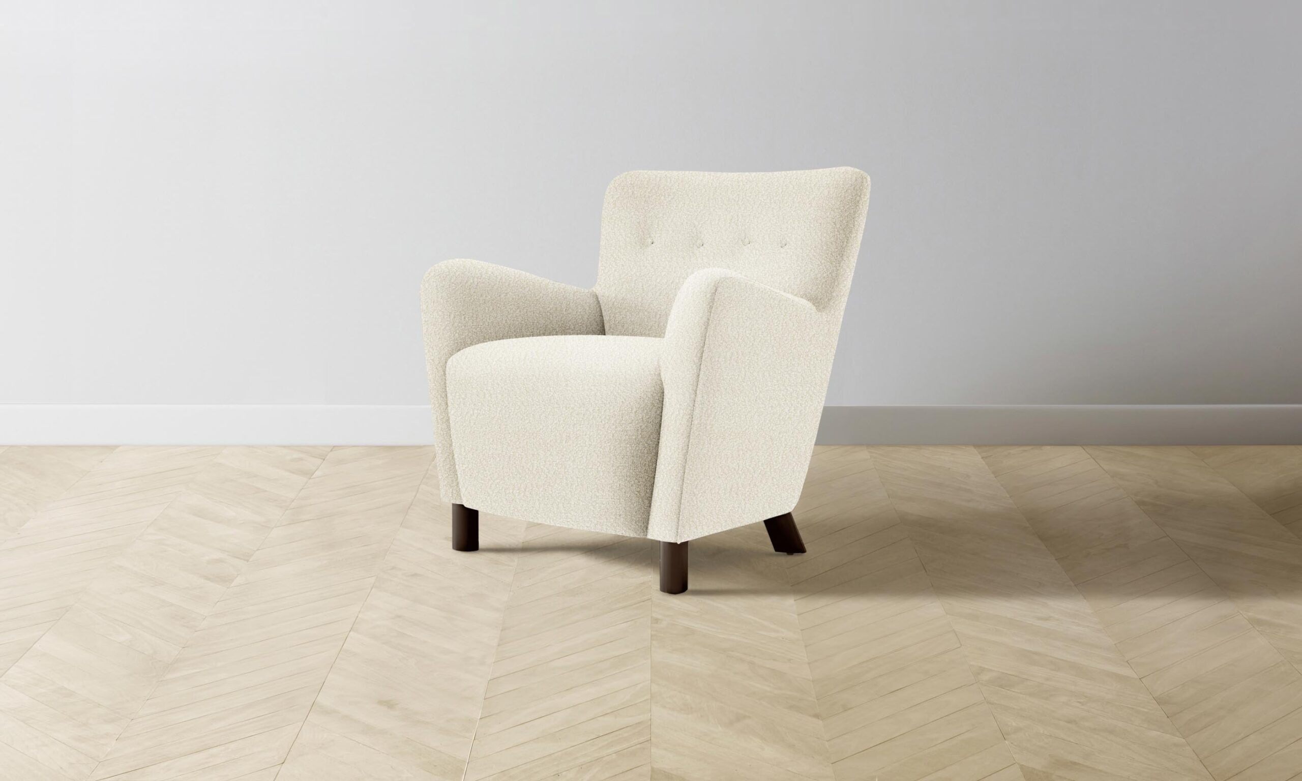The Perry Chair - Italian Bouclé White