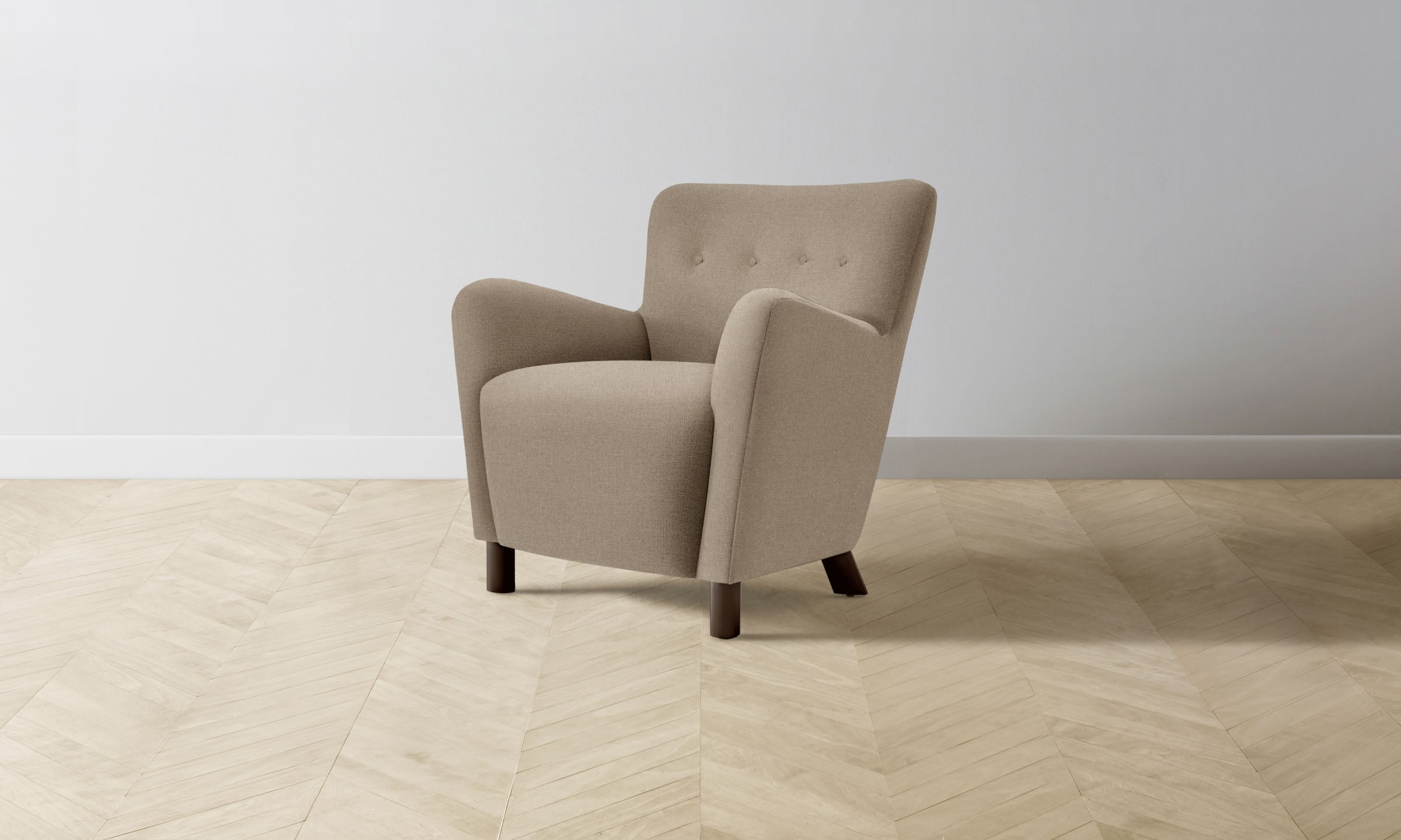 The Perry Chair - Italian Brushed Wool Fox