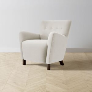 The Perry Chair - Italian Brushed Wool Vanilla