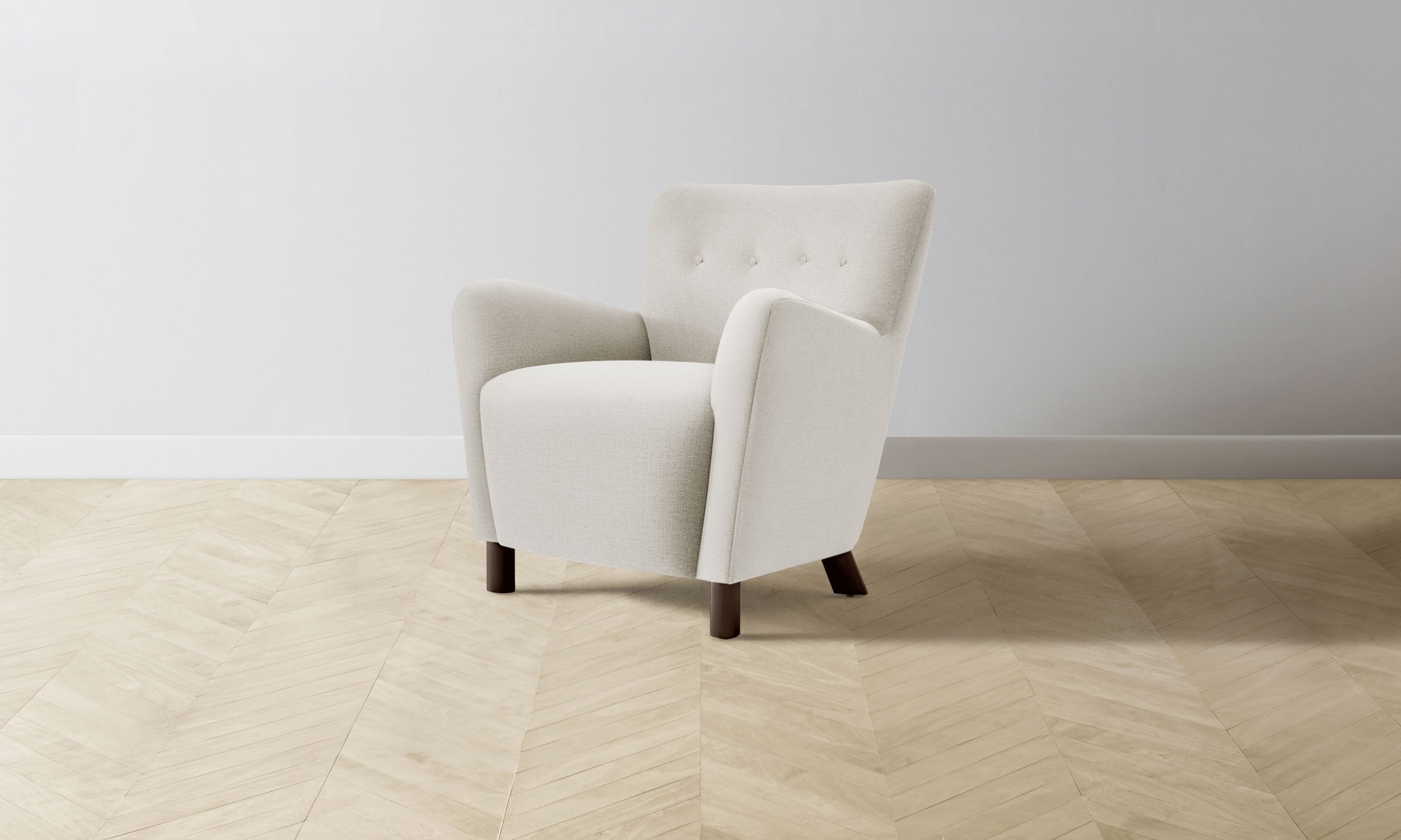 The Perry Chair - Italian Brushed Wool Vanilla