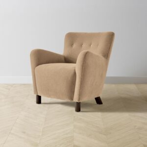 The Perry Chair - Mohair Almond
