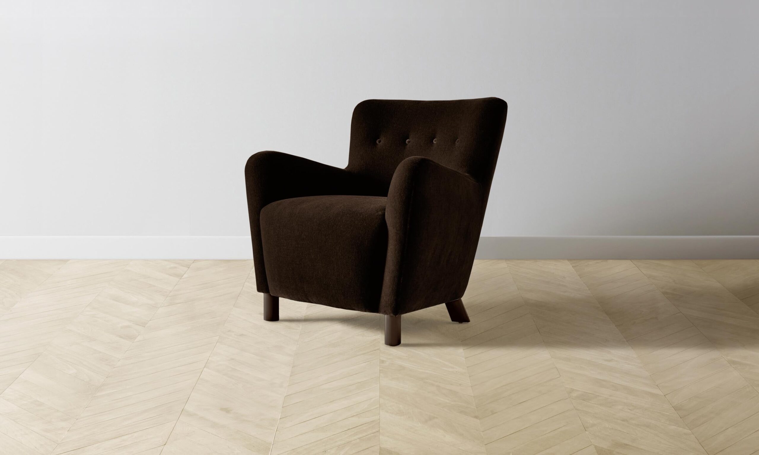 The Perry Chair - Mohair Chocolate