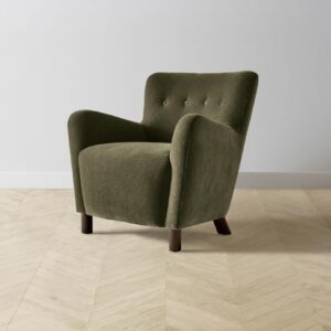 The Perry Chair - Mohair Moss