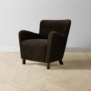 The Perry Chair - Nubuck Leather Espresso