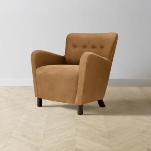 The Perry Chair - Nubuck Leather Saddle