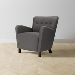 The Perry Chair - Pebbled Leather Ash