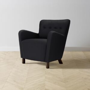 The Perry Chair - Pebbled Leather Ink