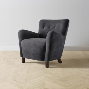 The Perry Chair - Performance Velvet Flannel