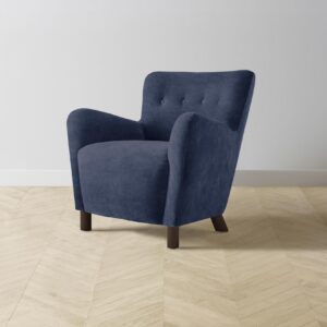 The Perry Chair - Performance Velvet Midnight