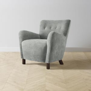 The Perry Chair - Performance Velvet Seafoam