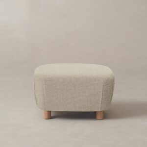 The Perry Ottoman - Heritage Belgian Linen Alder