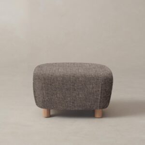 The Perry Ottoman - Heritage Belgian Linen Carob