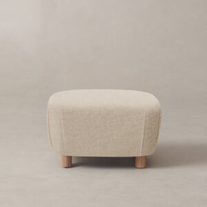 The Perry Ottoman - Heritage Belgian Linen Husk