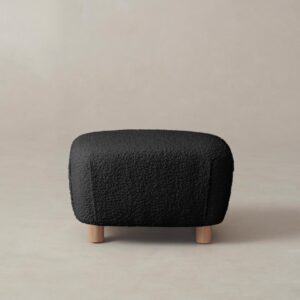 The Perry Ottoman - Italian Bouclé Storm