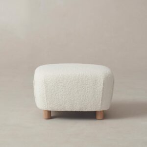The Perry Ottoman - Italian Bouclé White