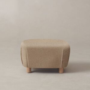 The Perry Ottoman - Italian Brushed Wool Fox