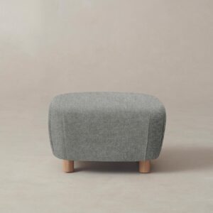 The Perry Ottoman - Merino Granite