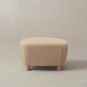 The Perry Ottoman - Mohair Almond