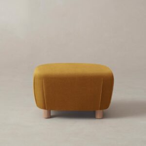 The Perry Ottoman - Mohair Amber
