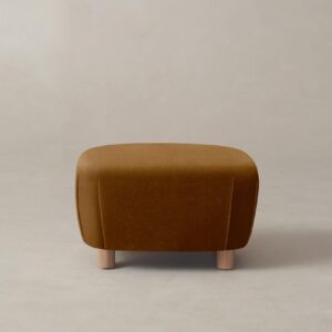 The Perry Ottoman - Mohair Brown Sugar