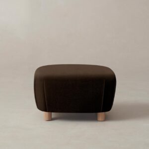 The Perry Ottoman - Mohair Chocolate