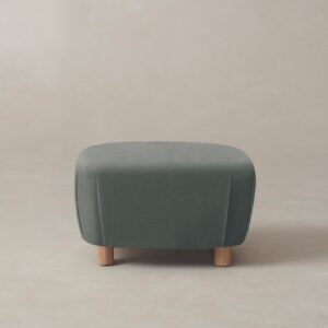The Perry Ottoman - Mohair Fog