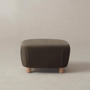 The Perry Ottoman - Mohair Mink