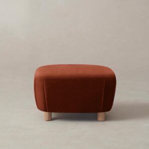 The Perry Ottoman - Mohair Spice