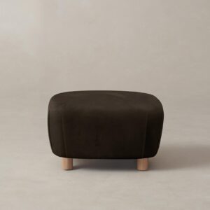 The Perry Ottoman - Nubuck Leather Espresso