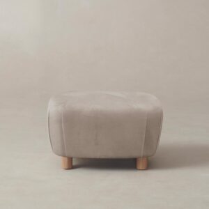 The Perry Ottoman - Nubuck Leather Fawn