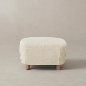 The Perry Ottoman - Performance Linen Weave Prairie