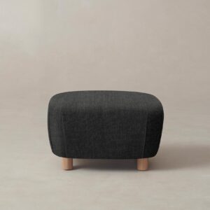 The Perry Ottoman - Performance Tweed Char