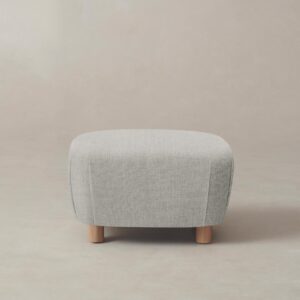 The Perry Ottoman - Performance Tweed Oatmeal