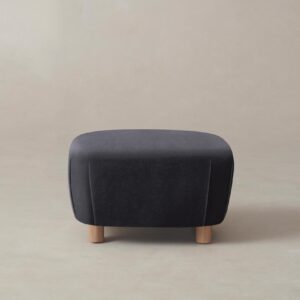 The Perry Ottoman - Performance Velvet Flannel