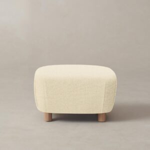 The Perry Ottoman - Performance Woven Chenille Desert