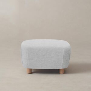 The Perry Ottoman - Performance Woven Chenille Steel