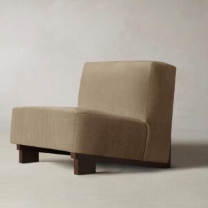 The Remsen Chair - Mohair Almond
